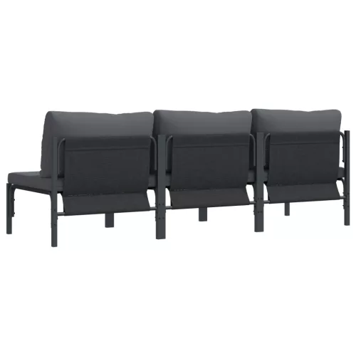  Kültéri bútor szettek párnával párnával 3 pcs Antracit