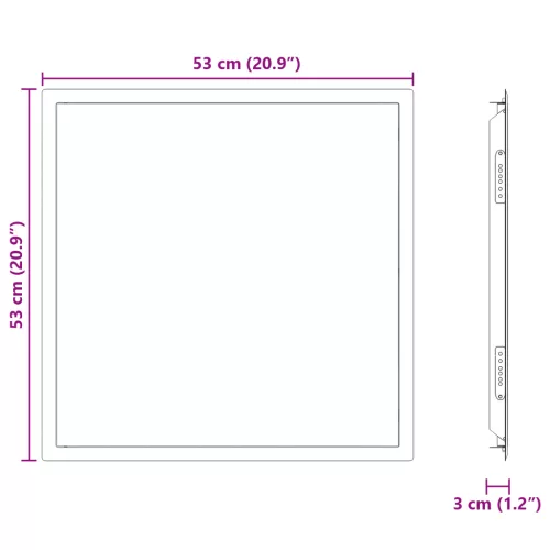  Hozzáférési panel Fehér 50 x 50 cm acél