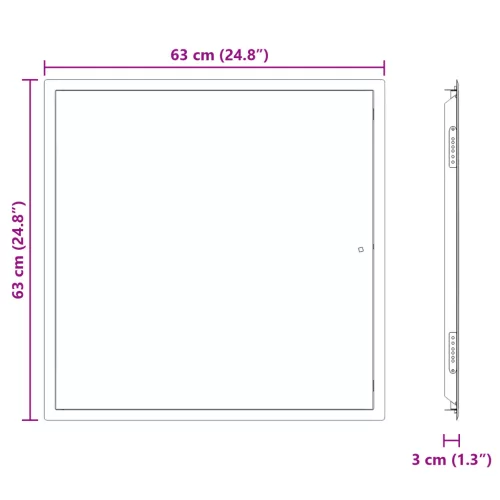  Hozzáférési panel Fehér 60 x 60 cm acél