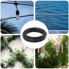    Kerítéskötöző drót Antracitszürke 80 m PVC-bevonatos acél