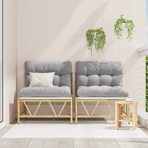  Kerti Kényelmes Székek 2 db Párnával 60x80x71 cm Acél