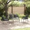  Kert étkező szett 3 pcs Fekete, Antracitszürke 113 x 69 x 83 cm