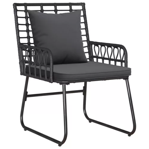  Kert étkező szett 3 pcs Fekete, Antracitszürke 113 x 69 x 83 cm