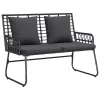  Kert étkező szett 3 pcs Fekete, Antracitszürke 113 x 69 x 83 cm