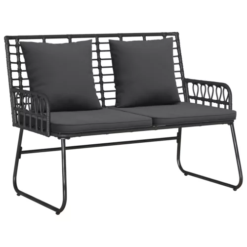  Kert étkező szett 3 pcs Fekete, Antracitszürke 113 x 69 x 83 cm