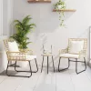  Kert étkező szett 3 pcs Fekete, Antracitszürke 35 x 35 x 45 cm