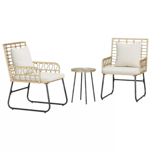  Kert étkező szett 3 pcs Fekete, Antracitszürke 35 x 35 x 45 cm