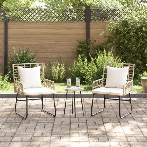  Kert étkező szett 3 pcs Fekete, Antracitszürke 35 x 35 x 45 cm