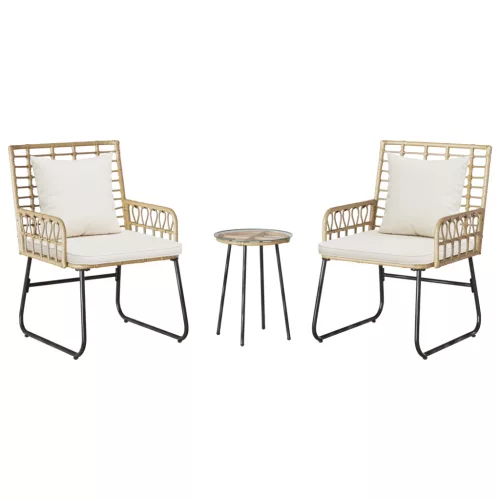  Kert étkező szett 3 pcs Fekete, Antracitszürke 35 x 35 x 45 cm