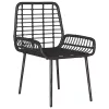  Kert étkező szett 3 pcs Fekete, Antracit 35 x 35 x 45 cm