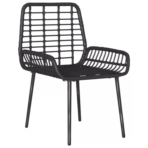 Kert étkező szett 3 pcs Fekete, Antracit 35 x 35 x 45 cm
