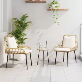    Kert étkező szett 3 pcs Barna, Fekete, Krém 35 x 35 x 45 cm