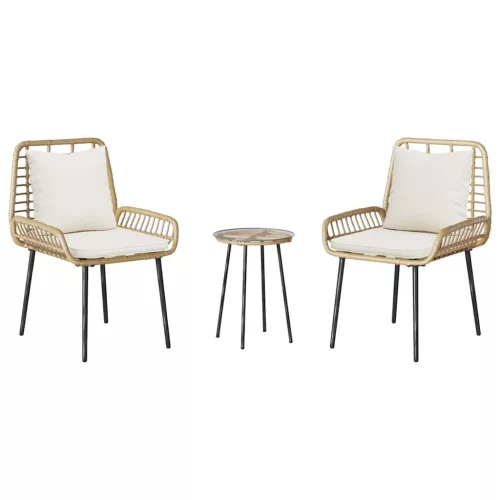  Kert étkező szett 3 pcs Barna, Fekete, Krém 35 x 35 x 45 cm
