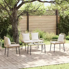  Kert étkező szett 3 pcs Fekete, Antracit 109 x 63 x 83 cm