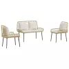  Kert étkező szett 3 pcs Fekete, Antracit 109 x 63 x 83 cm
