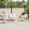  Kert étkező szett 3 pcs Fekete, Antracit 109 x 63 x 83 cm
