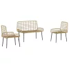  Kert étkező szett 3 pcs Fekete, Antracit 109 x 63 x 83 cm