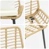  Kert étkező szett 3 pcs Fekete, Antracit 109 x 63 x 83 cm