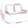  Kert étkező szett 3 pcs Fekete, Antracit 109 x 63 x 83 cm