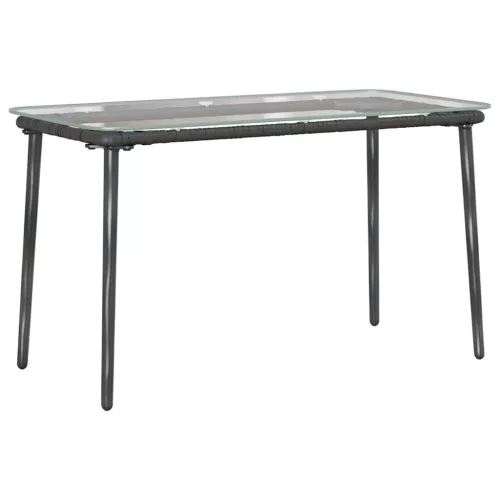  Kerti Asztal Fekete 80 x 40 x 45 cm Poli rattan