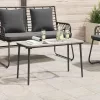  Kerti Asztal Fekete 80 x 40 x 45 cm Poli rattan