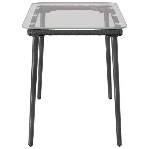  Kerti Asztal Fekete 80 x 40 x 45 cm Poli rattan