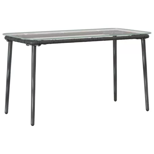  Kerti Asztal Fekete 80 x 40 x 45 cm Poli rattan
