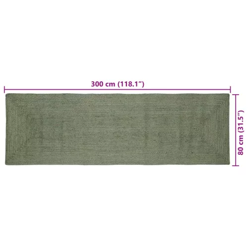  Területszőnyegek Négyszögletes Olajzöld 80 x 300 cm