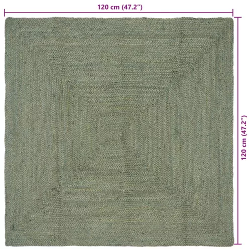  Területszőnyegek Négyszögletes Olajzöld 120 x 120 cm