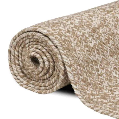  Szőnyeg Természetes és fehér 100 x 200 cm Juta