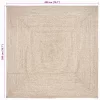  Szőnyeg Kosárfonás Természetes és fehér 200 x 200 cm Juta
