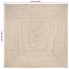 Szőnyeg Kosárfonás Természetes és fehér 240 x 240 cm Juta