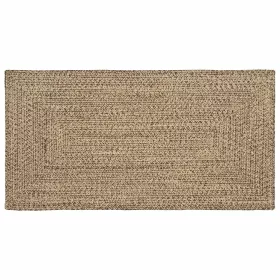    Szőnyeg Kosárfonás Természetes és fekete 80 x 150 cm Juta