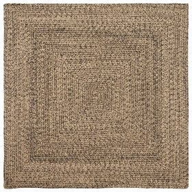    Szőnyeg Kosárfonás Természetes és fekete 120 x 120 cm Juta