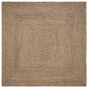    Szőnyeg Kosárfonás Természetes és fekete 200 x 200 cm Juta