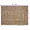  Szőnyeg Kosárfonás Természetes és fekete 200 x 290 cm Juta