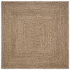  Szőnyeg Kosárfonás Természetes és fekete 240 x 240 cm Juta