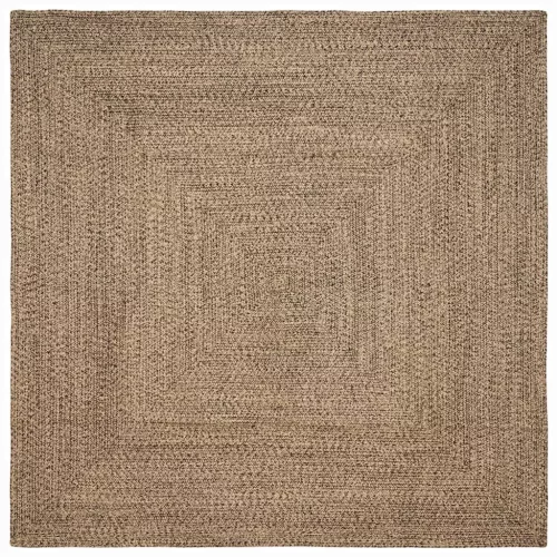  Szőnyeg Kosárfonás Természetes és fekete 240 x 240 cm Juta