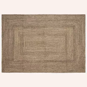    Szőnyeg Kosárfonás Természetes és fekete 240 x 340 cm Juta