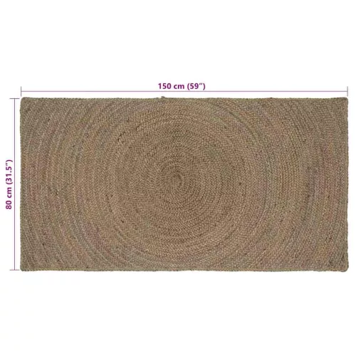  Szőnyeg Szürke 80 x 150 cm Juta
