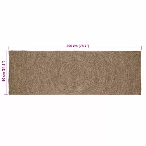  Szőnyeg Szürke 80 x 200 cm Juta