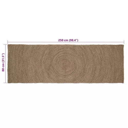  Szőnyeg Szürke 80 x 250 cm Juta