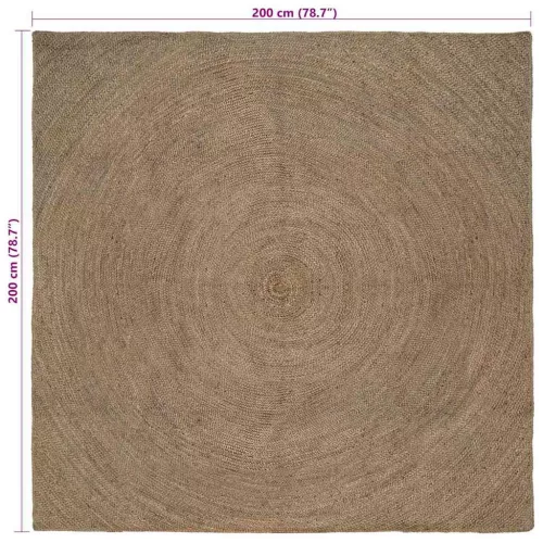  Szőnyeg Szürke 200 x 200 cm Juta