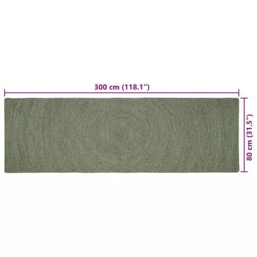  Területszőnyegek Olajzöld 80 x 300 cm Juta