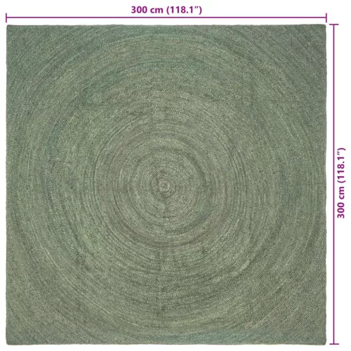  Területszőnyegek Olajzöld 300 x 300 cm Juta