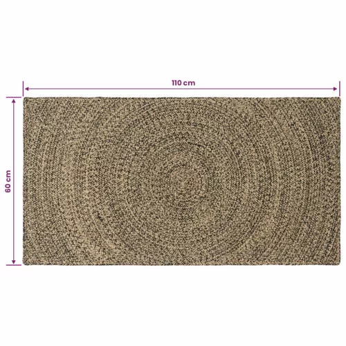  Területszőnyegek Természetes és Fekete 60 x 110 cm Juta