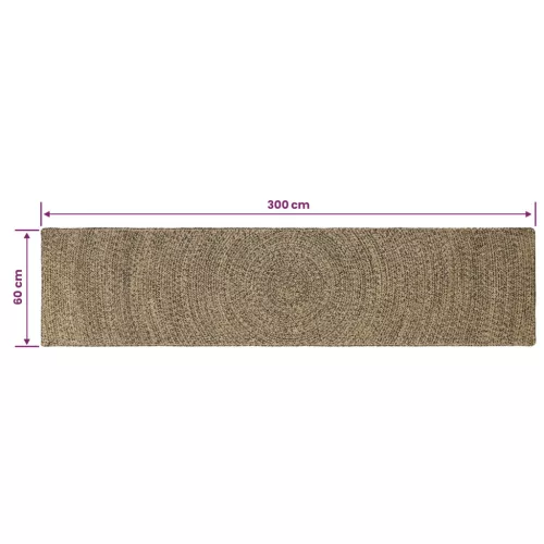  Területszőnyegek Természetes és Fekete 60 x 300 cm Juta