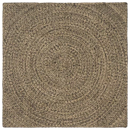  Területszőnyegek Természetes és Fekete 120 x 120 cm Juta