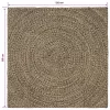  Területszőnyegek Természetes és Fekete 120 x 120 cm Juta