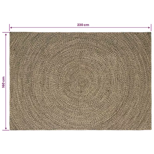  Területszőnyegek Természetes és Fekete 160 x 230 cm Juta